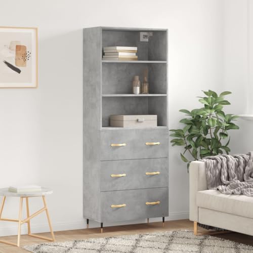 WSJHUHK Möbel, Schränke und Aufbewahrung, Buffets & Sideboards, Highboard Betongrau, 69,5 x 34 x 180 cm, Holzwerkstoff WSJHUHK Möbel, Schränke und Aufbewahrung, Buffets & Sideboards, Highboard Betongrau, 69,5 x 34 x 180 cm, Holzwerkstoff von WSJHUHK