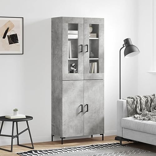 WSJHUHK Möbel, Schränke und Aufbewahrung, Buffets & Sideboards, Highboard Betongrau, 69,5 x 34 x 180 cm, Holzwerkstoff WSJHUHK Möbel, Schränke und Aufbewahrung, Buffets & Sideboards, Highboard Betongrau, 69,5 x 34 x 180 cm, Holzwerkstoff von WSJHUHK