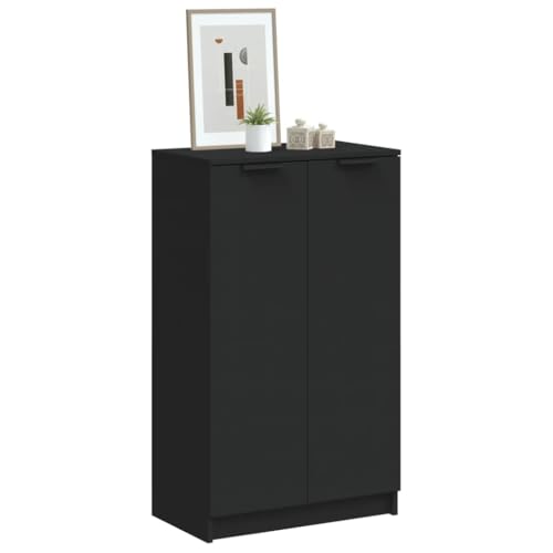 WSJHUHK Möbel, Schränke und Aufbewahrung, Schuhschrank, Schwarz, 59 x 35 x 100 cm, Holzwerkstoff von WSJHUHK
