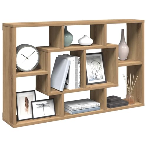 WSJHUHK Möbel, Schränke und Aufbewahrung, Wandregal, Artisan Eiche, 85 x 16 x 52,5 cm, Holzwerkstoff von WSJHUHK