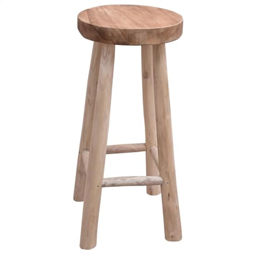 WSJHUHK Möbel, Stühle, Tisch und Barhocker, Barhocker, massives Teakholz von WSJHUHK