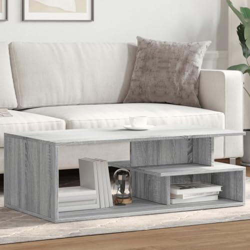 WSJHUHK Möbel, Tische, Akzenttische, Couchtische, Couchtisch, Grau, Sonoma, 102 x 55 x 35 cm, Holzwerkstoff WSJHUHK Möbel, Tische, Akzenttische, Couchtische, Couchtisch, Grau, Sonoma, 102 x 55 x 35 cm, Holzwerkstoff von WSJHUHK