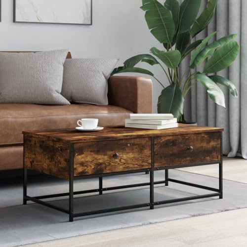 WSJHUHK Möbel, Tische, Akzenttische, Couchtische, Couchtisch, Raucheiche, 100 x 51 x 40 cm, Holzwerkstoff von WSJHUHK