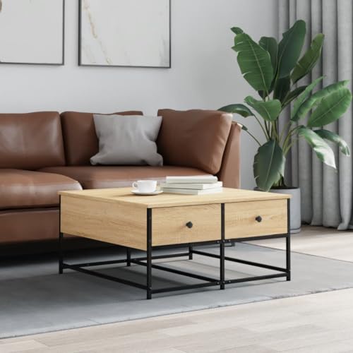 WSJHUHK Möbel, Tische, Akzenttische, Couchtische, Couchtisch, Sonoma-Eiche, 80 x 80 x 40 cm, Holzwerkstoff WSJHUHK Möbel, Tische, Akzenttische, Couchtische, Couchtisch, Sonoma-Eiche, 80 x 80 x 40 cm, Holzwerkstoff von WSJHUHK