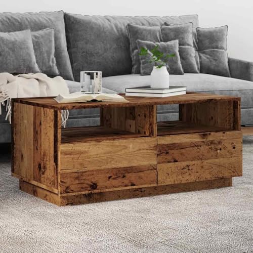 WSJHUHK Möbel, Tische, Akzenttische, Couchtische, Couchtisch mit LED-Lichtern, altes Holz, 90 x 49 x 40 cm WSJHUHK Möbel, Tische, Akzenttische, Couchtische, Couchtisch mit LED-Lichtern, altes Holz, 90 x 49 x 40 cm von WSJHUHK