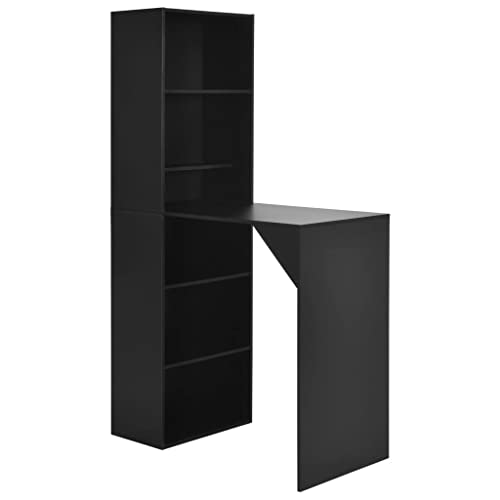 WSJHUHK Möbel, Tische, Küchen- und Esszimmertische, Bartisch mit Schrank, Schwarz, 115 x 59 x 200 cm WSJHUHK Möbel, Tische, Küchen- und Esszimmertische, Bartisch mit Schrank, Schwarz, 115 x 59 x 200 cm von WSJHUHK