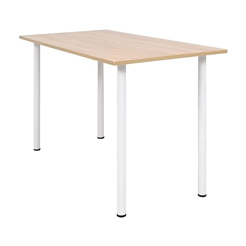 WSJHUHK Möbel, Tische, Küchen- und Esszimmertische, Esstisch, 120 x 60 x 73 cm, Eiche und Weiß von WSJHUHK
