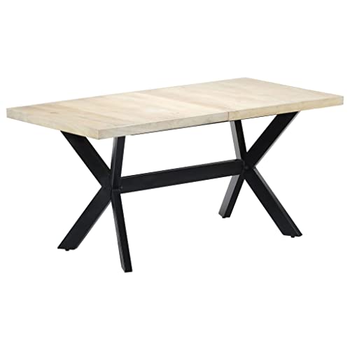 WSJHUHK Möbel, Tische, Küchen- und Esszimmertische, Esstisch, weiß, 160 x 80 x 75 cm, massives Mangoholz WSJHUHK Möbel, Tische, Küchen- und Esszimmertische, Esstisch, weiß, 160 x 80 x 75 cm, massives Mangoholz von WSJHUHK