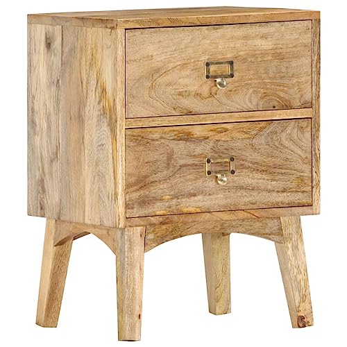 WSJHUHK Möbel, Tische, Nachttische, Nachttisch, 40 x 35 x 55 cm, massives Mangoholz von WSJHUHK