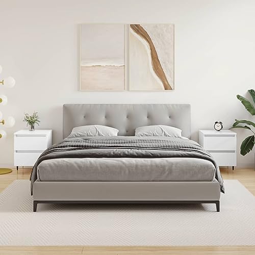 WSJHUHK Möbel, Tische, Nachttische, Nachttische, 2 Stück, Hochglanz-Weiß, 40 x 35 x 50 cm, Holzwerkstoff WSJHUHK Möbel, Tische, Nachttische, Nachttische, 2 Stück, Hochglanz-Weiß, 40 x 35 x 50 cm, Holzwerkstoff von WSJHUHK