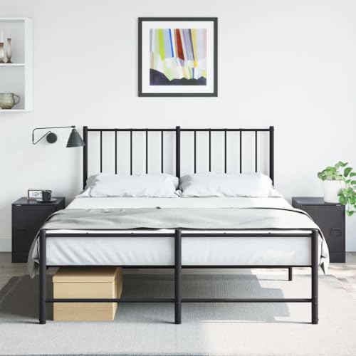 WSJHUHK Möbel, Tische, Nachttische, Nachttische, 2 Stück, schwarz, 34,5 x 39 x 44 cm, Stahl von WSJHUHK