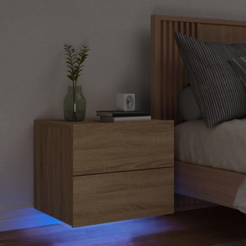 WSJHUHK Möbel, Tische, Nachttische, Wandschrank mit LED-Lichtern, Sonoma-Eiche WSJHUHK Möbel, Tische, Nachttische, Wandschrank mit LED-Lichtern, Sonoma-Eiche von WSJHUHK