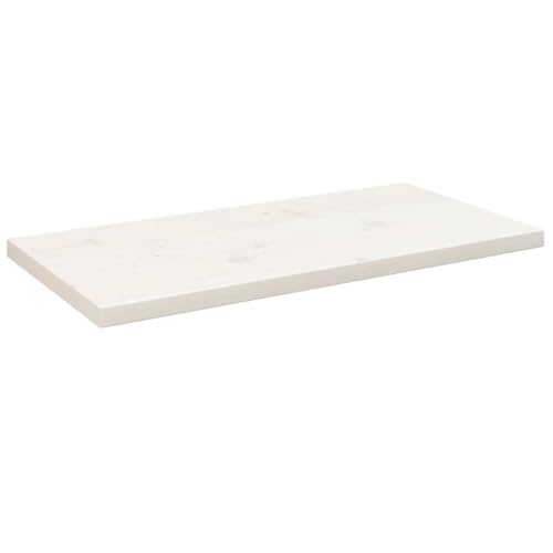 WSJHUHK Möbel, Tischzubehör, Tischplatten, Tischplatte weiß, 80 x 40 x 2,5 cm, Massivholz, Kiefernholz, rechteckig von WSJHUHK