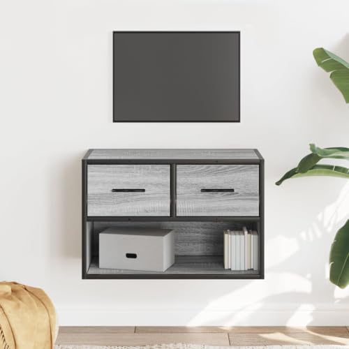 WSJHUHK Möbel, Unterhaltungszentren und TV-Ständer, TV-Schrank, Grau, Sonoma, 60 x 31 x 39,5 cm, Holz- und Metallwerkstoff WSJHUHK Möbel, Unterhaltungszentren und TV-Ständer, TV-Schrank, Grau, Sonoma, 60 x 31 x 39,5 cm, Holz- und Metallwerkstoff von WSJHUHK