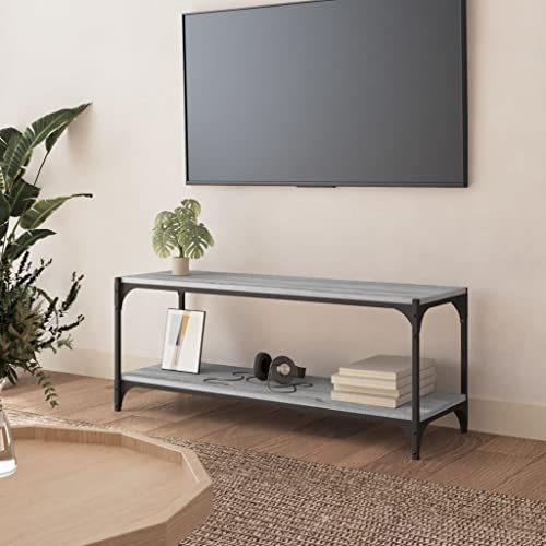WSJHUHK Möbel, Unterhaltungszentren und TV-Ständer, TV-Schrank, Grau Sonoma, 100 x 33 x 41 cm, Holz- und Stahlwerkstoff WSJHUHK Möbel, Unterhaltungszentren und TV-Ständer, TV-Schrank, Grau Sonoma, 100 x 33 x 41 cm, Holz- und Stahlwerkstoff von WSJHUHK