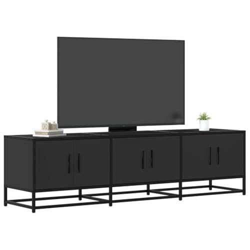 WSJHUHK Möbel, Unterhaltungszentren und TV-Ständer, TV-Schrank, Schwarz, 150 x 35 x 41 cm, Holz- und Metallwerkstoff WSJHUHK Möbel, Unterhaltungszentren und TV-Ständer, TV-Schrank, Schwarz, 150 x 35 x 41 cm, Holz- und Metallwerkstoff von WSJHUHK