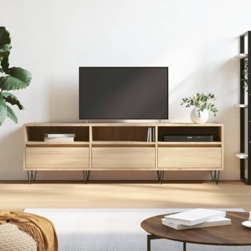 WSJHUHK Möbel, Unterhaltungszentren und TV-Ständer, TV-Schrank, Sonoma-Eiche, 150 x 30 x 44,5 cm, Holzwerkstoff WSJHUHK Möbel, Unterhaltungszentren und TV-Ständer, TV-Schrank, Sonoma-Eiche, 150 x 30 x 44,5 cm, Holzwerkstoff von WSJHUHK