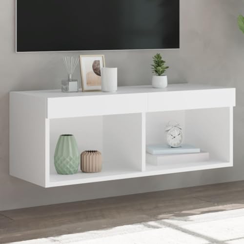 WSJHUHK Möbel, Unterhaltungszentren und TV-Ständer, TV-Schrank mit LED-Lichtern, weiß, 80 x 30 x 30 cm WSJHUHK Möbel, Unterhaltungszentren und TV-Ständer, TV-Schrank mit LED-Lichtern, weiß, 80 x 30 x 30 cm von WSJHUHK