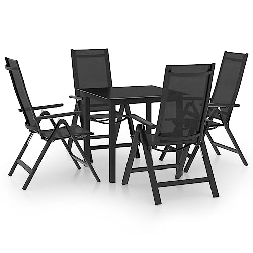 WSJHUHK Möbel,Outdoormöbel,Gartenmöbel-Sets,5-teiliges Garten-Esszimmer-Set Aluminium Anthrazit WSJHUHK Möbel,Outdoormöbel,Gartenmöbel-Sets,5-teiliges Garten-Esszimmer-Set Aluminium Anthrazit von WSJHUHK