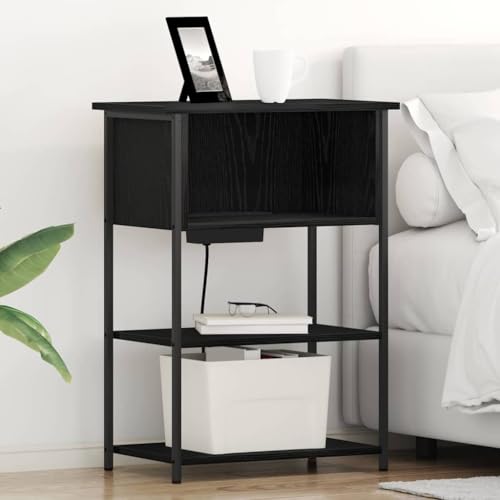 WSJHUHK Nachtkommode, schwarze Eiche, 55 x 31 x 76 cm, Holz-Möbel, Tische, Nachttische WSJHUHK Nachtkommode, schwarze Eiche, 55 x 31 x 76 cm, Holz-Möbel, Tische, Nachttische von WSJHUHK