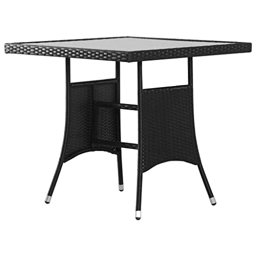 WSJHUHK Polyrattan Gartentisch 80x80x74 cm schwarz WSJHUHK Polyrattan Gartentisch 80x80x74 cm schwarz von WSJHUHK