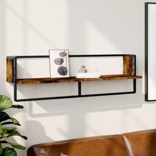 WSJHUHK Regal für Zuhause, Wandregale & Latten, Wandregal mit Bar, Räuchereiche, 100 x 25 x 30 cm WSJHUHK Regal für Zuhause, Wandregale & Latten, Wandregal mit Bar, Räuchereiche, 100 x 25 x 30 cm von WSJHUHK