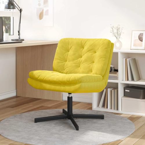 WSJHUHK Relaxsessel Drehstuhl Sonstiges Gelb 63 x 75 x 76 cm Samt-Möbelmöbel Stühle von WSJHUHK