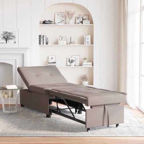 WSJHUHK Schlafsofa 3-in-1 Ausziehbares Design in Taupe Stoff-Möbel Sofas von WSJHUHK