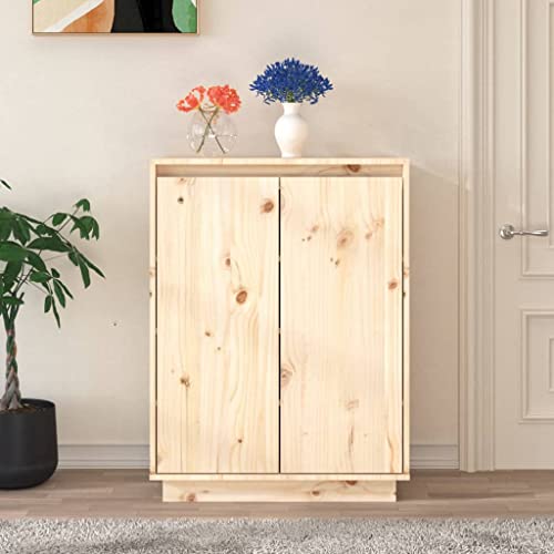 WSJHUHK Schuhschrank 60x35x80 cm Massivholz Kiefer von WSJHUHK