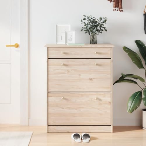 WSJHUHK Schuhschrank ALTA 77x35x96 cm Massivholz Kiefer von WSJHUHK