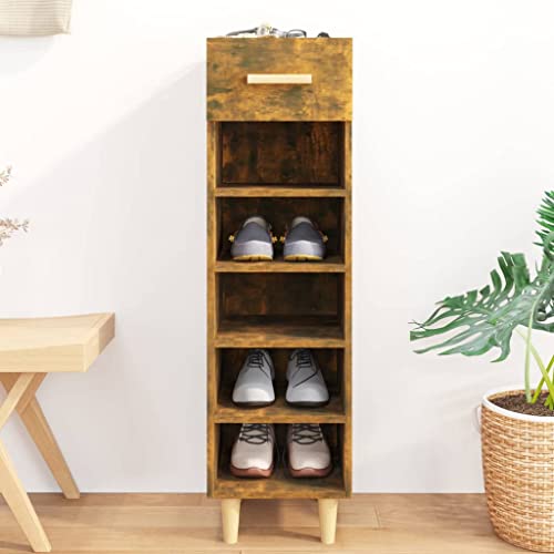 WSJHUHK Schuhschrank Räuchereiche 30x35x105cm Holzwerkstoff WSJHUHK Schuhschrank Räuchereiche 30x35x105cm Holzwerkstoff von WSJHUHK