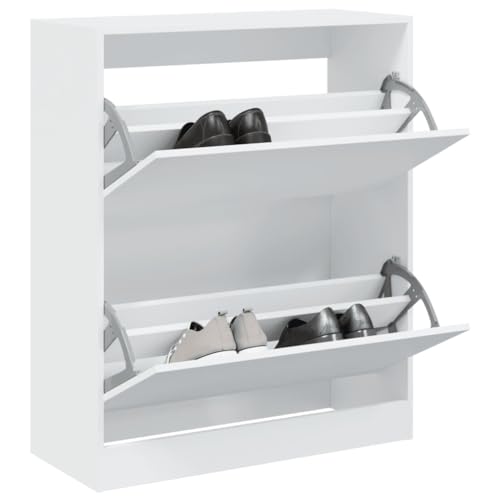 WSJHUHK Schuhschrank weiß 80x34x96,5 cm Holzwerkstoff von WSJHUHK