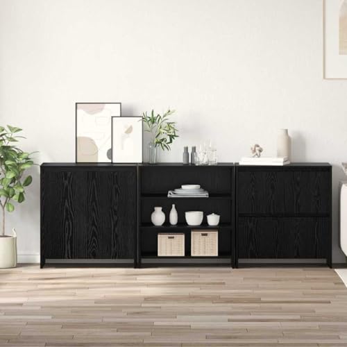 WSJHUHK Sideboard 3-teilig, schwarze Eiche, 70 x 41 x 75 cm, Holz-Möbel, Schränke und Aufbewahrung, Buffets und Sideboards WSJHUHK Sideboard 3-teilig, schwarze Eiche, 70 x 41 x 75 cm, Holz-Möbel, Schränke und Aufbewahrung, Buffets und Sideboards von WSJHUHK