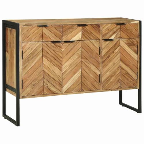 WSJHUHK Sideboard Braun 100 x 30 x 75 cm Akazienholz massiv Möbel, Schränke & Aufbewahrung, Buffets & Sideboards von WSJHUHK