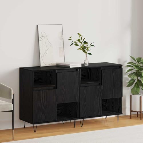 WSJHUHK Sideboards, 2 Stück, schwarze Eiche, 120 x 35 x 70 cm, Holz-Möbel, Schränke und Aufbewahrung, Buffets und Sideboards WSJHUHK Sideboards, 2 Stück, schwarze Eiche, 120 x 35 x 70 cm, Holz-Möbel, Schränke und Aufbewahrung, Buffets und Sideboards von WSJHUHK