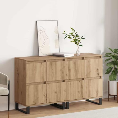 WSJHUHK Sideboards 2 Stück Artisan Eiche, 120 x 35 x 70 cm, Holz-Möbel, Schränke und Aufbewahrung, Buffets und Sideboards WSJHUHK Sideboards 2 Stück Artisan Eiche, 120 x 35 x 70 cm, Holz-Möbel, Schränke und Aufbewahrung, Buffets und Sideboards von WSJHUHK