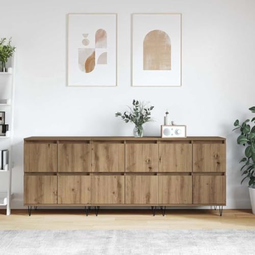 WSJHUHK Sideboards 3 Stück Artisan Eiche, 180 x 35 x 70 cm, Holz-Möbel, Schränke und Aufbewahrung, Buffets und Sideboards WSJHUHK Sideboards 3 Stück Artisan Eiche, 180 x 35 x 70 cm, Holz-Möbel, Schränke und Aufbewahrung, Buffets und Sideboards von WSJHUHK