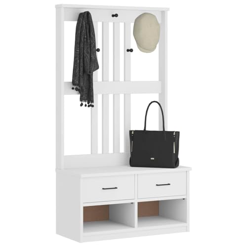 WSJHUHK Sitzbänke, Aufbewahrungs- und Eingangsbänke, Flurbaum, Sandens, Weiß, 87 x 40 x 159,5 cm, Massivholz, Kiefer WSJHUHK Sitzbänke, Aufbewahrungs- und Eingangsbänke, Flurbaum, Sandens, Weiß, 87 x 40 x 159,5 cm, Massivholz, Kiefer von WSJHUHK