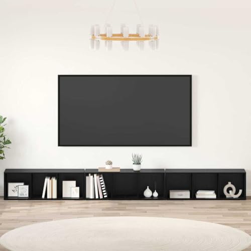 WSJHUHK TV-Schrank, 3-teilig, schwarze Eiche, 37 x 35 x 107,5 cm, Holz-Möbel, TV-Ständer und TV-Schränke WSJHUHK TV-Schrank, 3-teilig, schwarze Eiche, 37 x 35 x 107,5 cm, Holz-Möbel, TV-Ständer und TV-Schränke von WSJHUHK