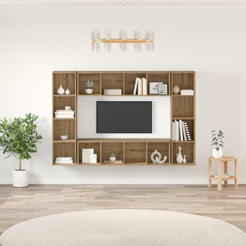 WSJHUHK TV-Schrank, 4 Stück, braun, 37 x 37 x 142,5 cm, Holz-Möbel, TV-Ständer und TV-Schränke WSJHUHK TV-Schrank, 4 Stück, braun, 37 x 37 x 142,5 cm, Holz-Möbel, TV-Ständer und TV-Schränke von WSJHUHK