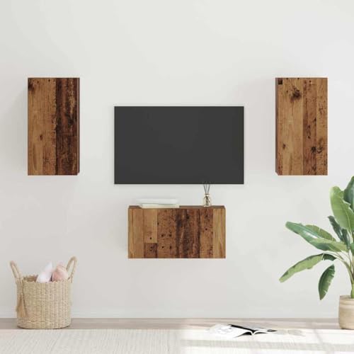 WSJHUHK TV-Schrank-Set, 3-teilig, Altholz 60 x 30 x 30 cm, Holz-Möbel, TV-Ständer & TV-Schränke WSJHUHK TV-Schrank-Set, 3-teilig, Altholz 60 x 30 x 30 cm, Holz-Möbel, TV-Ständer & TV-Schränke von WSJHUHK