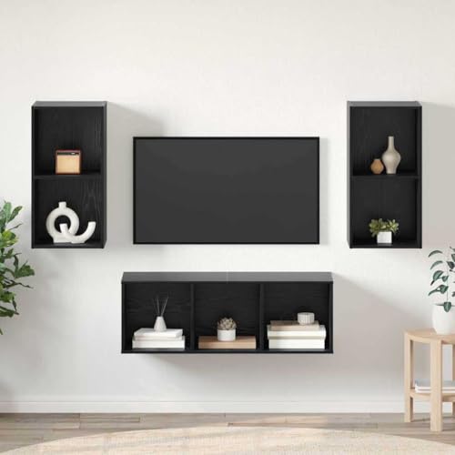 WSJHUHK TV-Schrank-Set, 3-teilig, schwarze Eiche, 37 x 37 x 107 cm, Holz-Möbel, TV-Ständer und TV-Schränke WSJHUHK TV-Schrank-Set, 3-teilig, schwarze Eiche, 37 x 37 x 107 cm, Holz-Möbel, TV-Ständer und TV-Schränke von WSJHUHK