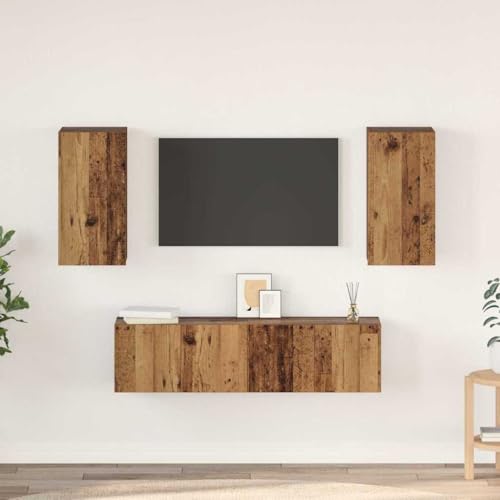 WSJHUHK TV-Schrank-Set, 4-teilig, Altholz 60 x 30 x 30 cm, Holz-Möbel, TV-Ständer und TV-Schränke WSJHUHK TV-Schrank-Set, 4-teilig, Altholz 60 x 30 x 30 cm, Holz-Möbel, TV-Ständer und TV-Schränke von WSJHUHK
