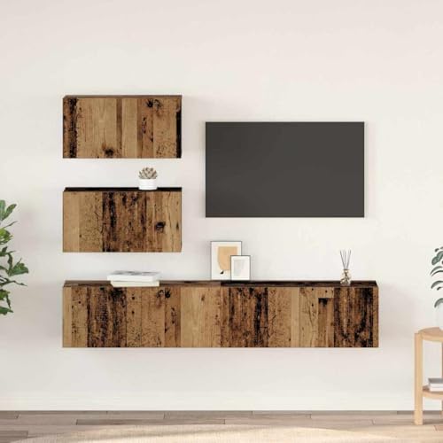 WSJHUHK TV-Schrank-Set, 4-teilig, Altholz 80 x 30 x 30 cm, Holz-Möbel, TV-Ständer & TV-Schränke WSJHUHK TV-Schrank-Set, 4-teilig, Altholz 80 x 30 x 30 cm, Holz-Möbel, TV-Ständer & TV-Schränke von WSJHUHK