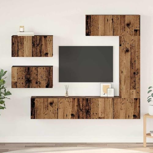 WSJHUHK TV-Schrank-Set, 6-teilig, Altholz 30,5 x 30 x 90 cm, Holz-Möbel, TV-Ständer und TV-Schränke WSJHUHK TV-Schrank-Set, 6-teilig, Altholz 30,5 x 30 x 90 cm, Holz-Möbel, TV-Ständer und TV-Schränke von WSJHUHK