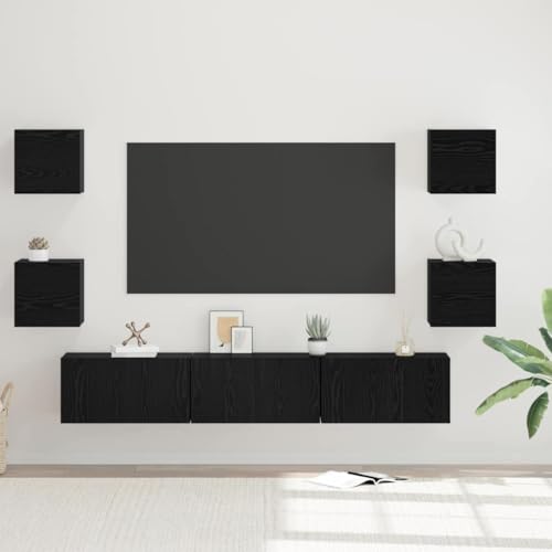 WSJHUHK TV-Schrank-Set, 7-teilig, schwarze Eiche, mittelgroß, 180 x 30 x 30 cm, Möbel, TV-Ständer und TV-Schränke WSJHUHK TV-Schrank-Set, 7-teilig, schwarze Eiche, mittelgroß, 180 x 30 x 30 cm, Möbel, TV-Ständer und TV-Schränke von WSJHUHK