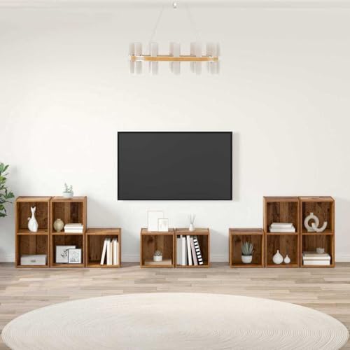 WSJHUHK TV-Schrank-Set, 8-teilig, Altholz, 37 x 35 x 72 cm, Holz-Möbel, TV-Ständer & TV-Schränke WSJHUHK TV-Schrank-Set, 8-teilig, Altholz, 37 x 35 x 72 cm, Holz-Möbel, TV-Ständer & TV-Schränke von WSJHUHK