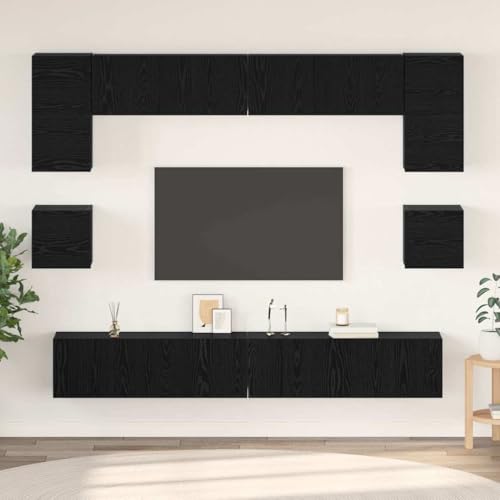 WSJHUHK TV-Schrank-Set, 8-teilig, schwarze Eiche, 100 x 30 x 30 cm, Holz-Möbel, TV-Ständer und TV-Schränke WSJHUHK TV-Schrank-Set, 8-teilig, schwarze Eiche, 100 x 30 x 30 cm, Holz-Möbel, TV-Ständer und TV-Schränke von WSJHUHK