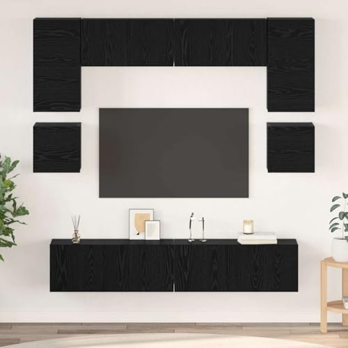 WSJHUHK TV-Schrank-Set, 8-teilig, schwarze Eiche, 80 x 30 x 30 cm, Holz-Möbel, TV-Ständer und TV-Schränke WSJHUHK TV-Schrank-Set, 8-teilig, schwarze Eiche, 80 x 30 x 30 cm, Holz-Möbel, TV-Ständer und TV-Schränke von WSJHUHK