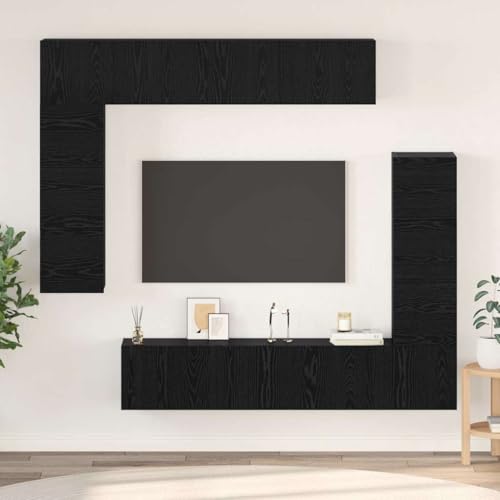 WSJHUHK TV-Schrank-Set, 8-teilig, schwarze Eiche, 80 x 30 x 30 cm, Holz-Möbel, TV-Ständer und TV-Schränke WSJHUHK TV-Schrank-Set, 8-teilig, schwarze Eiche, 80 x 30 x 30 cm, Holz-Möbel, TV-Ständer und TV-Schränke von WSJHUHK